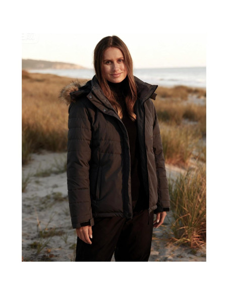 Chaqueta de Esquí Impermeable Wantdo para Mujeres - Negro