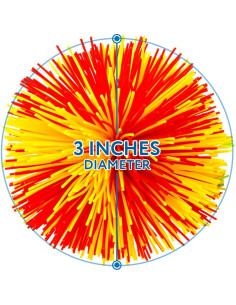 Pelotas Peludas Antiestrés Impresa 3-Pack 7.62 cm 2