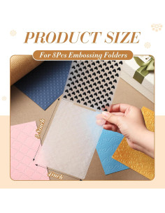 Carpetas de Relieve Geiserailie 8 Piezas 15x10.5 cm Clásico 2