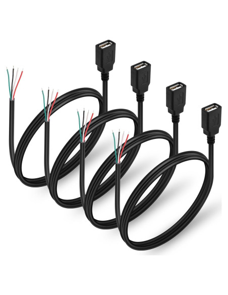 Cable de Datos USB 2.0 Hembra 4 Pines 1m HATMINI