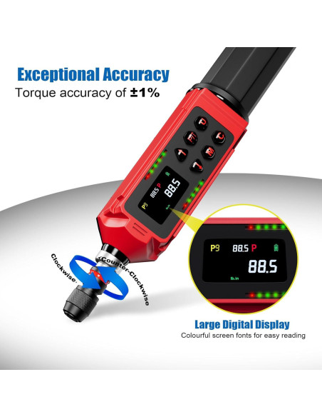 Destornillador de Par Digital ANPUDS 0.15-10Nm 42PCS