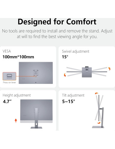 Monitor INNOCN 32" OLED 4K USB-C 90W HDR10 Ajustable