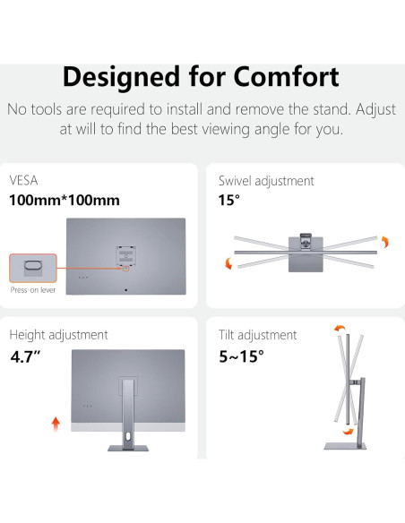 Monitor INNOCN 32" OLED 4K USB-C 90W HDR10 Ajustable