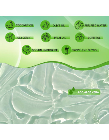 Base de Jabón de Glicerina EDSRDRUS 425g Aloe Vera - Vegana y Natural