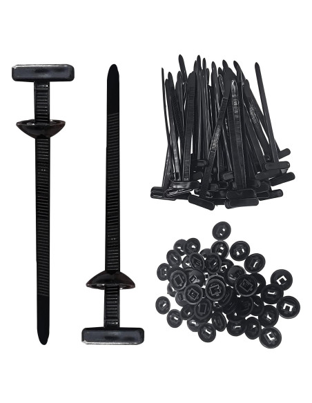 100 Hebillas de Cinta de Cable Nylon Meitelasi - Sujetadores Resistentes 100 Hebillas de Cinta de Cable Nylon Meitelasi - Sujetadores Resistentes