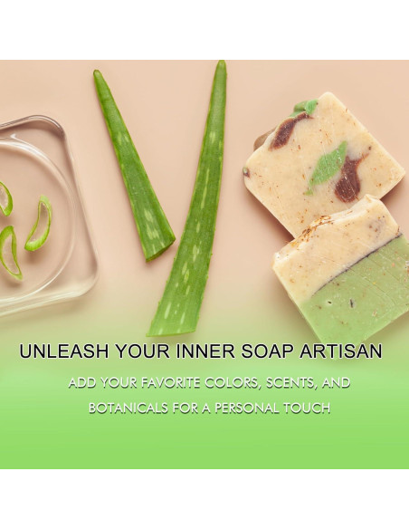 Base de Jabón de Glicerina EDSRDRUS 425g Aloe Vera - Vegana y Natural