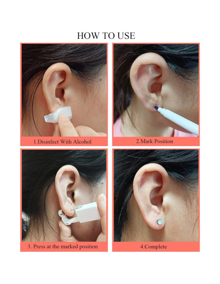 Kit de Perforación de Orejas Desechable Orglace - 4 Unidades