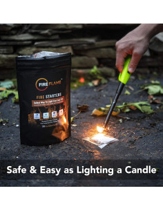 Encendedor FireFlame 20 Paquetes - 100% Impermeable Multiusos 2