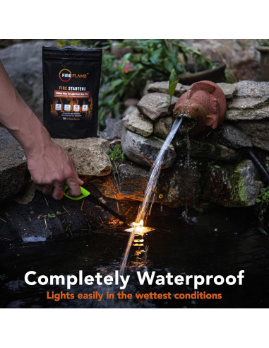 Encendedor FireFlame 20 Paquetes - 100% Impermeable Multiusos