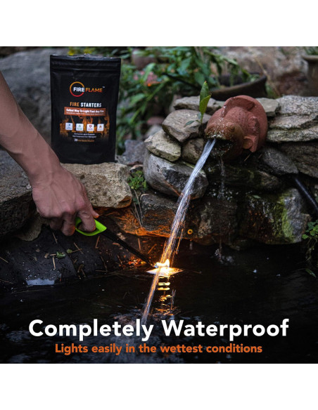 Encendedor FireFlame 20 Paquetes - 100% Impermeable Multiusos