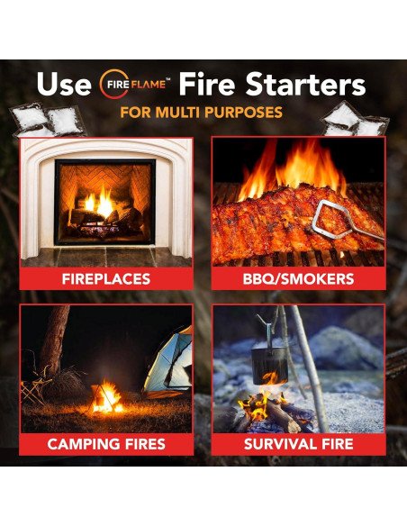 Encendedor FireFlame 20 Paquetes - 100% Impermeable Multiusos
