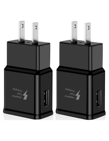 2 Adaptadores de Carga Rápida Adaptativa USB para Samsung