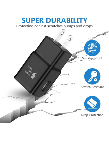 2 Adaptadores de Carga Rápida Adaptativa USB para Samsung
