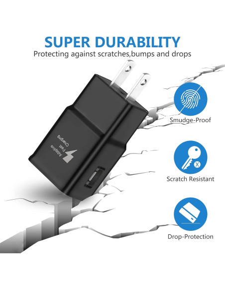 2 Adaptadores de Carga Rápida Adaptativa USB para Samsung