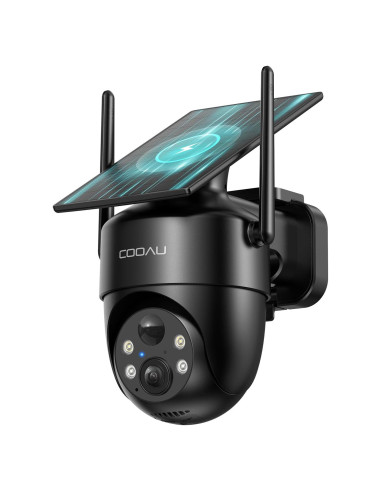 Cámara de Seguridad Solar COOAU C5 PRO 2K Inalámbrica IP66