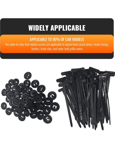 100 Hebillas de Cinta de Cable Nylon Meitelasi - Sujetadores Resistentes