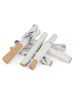 Juego de 6 Troncos Cerámicos para Chimenea FlameDuty 29.5-58.4cm