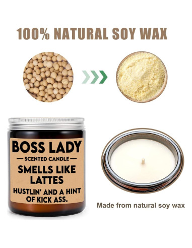 Vela Aromática Jefa 8oz - Cera de Soya Natural - 50h