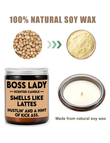 Vela Aromática Jefa 8oz - Cera de Soya Natural - 50h