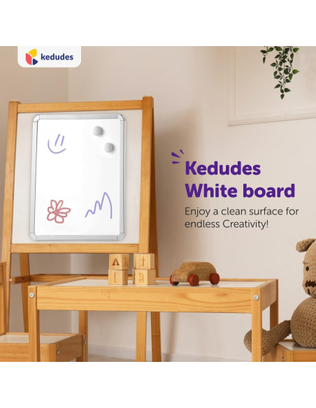 Pizarra Blanca Magnética Kedudes 28x36 cm con 6 Marcadores