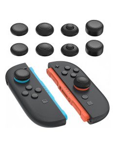 Tapas de Pulgar PlayVital para Joycon 2 - 8 Pack, Negro