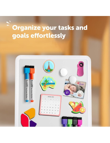 Pizarra Blanca Magnética Kedudes 28x36 cm con 6 Marcadores