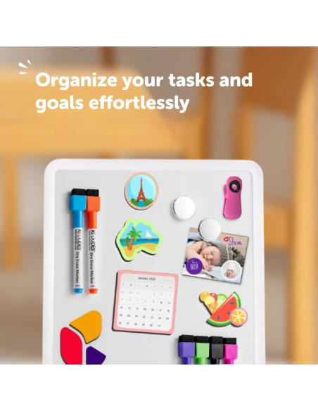 Pizarra Blanca Magnética Kedudes 28x36 cm con 6 Marcadores