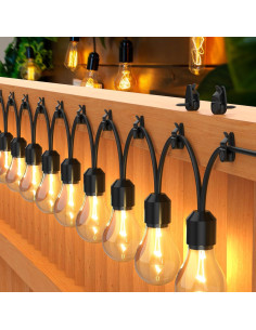 Ganchos para Luces de Exterior Lewufe - Paquete de 50, Negro 2