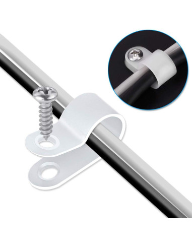 Clips de Montaje LOKMAN 100 Pcs 8mm para Luces de Cuerda
