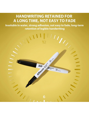 Marcadores Permanentes Affisure 60 Unidades Negro Punta Fina