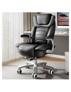 Silla de Oficina Ejecutiva GYI O201 Alta y Ancha Negra