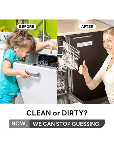 Imán de Acero Inoxidable NEYDADU Limpio Sucio 17.78x4.06cm