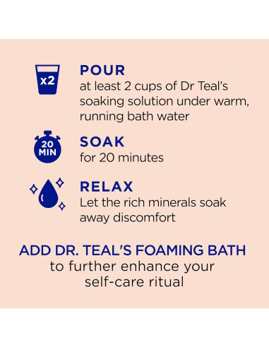 Sal de Epsom Pura Dr Teal 1.36 kg Alivio Estrés Aceites Esenciales