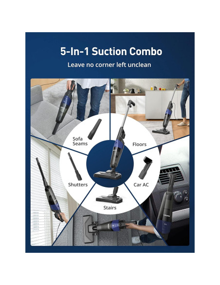 Aspiradora de Varilla Aspiron CA025B5 600W 0.83L Sin Bolsa