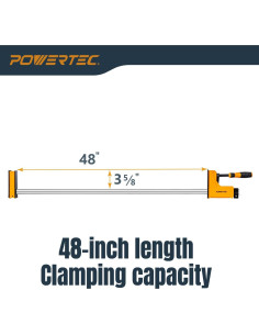 Juego de Abrazaderas Paralelas POWERTEC 48" 4 Piezas 2