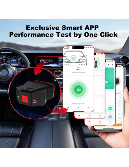 Escáner OBD2 EVCONN Inalámbrico Bluetooth 5.4 para iOS y Android