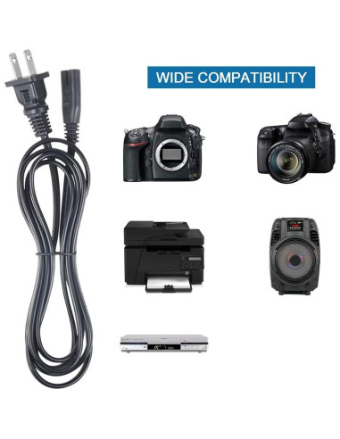 Cable de Alimentación AC 1.83m UL para JVC DR-MV99BU