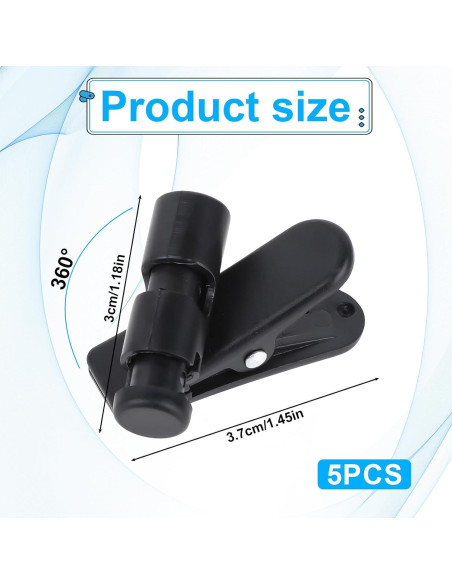 5 Clips de Cable para Auriculares Xthrotsenk 2-4mm Negro