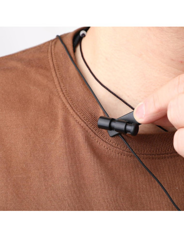 5 Clips de Cable para Auriculares Xthrotsenk 2-4mm Negro
