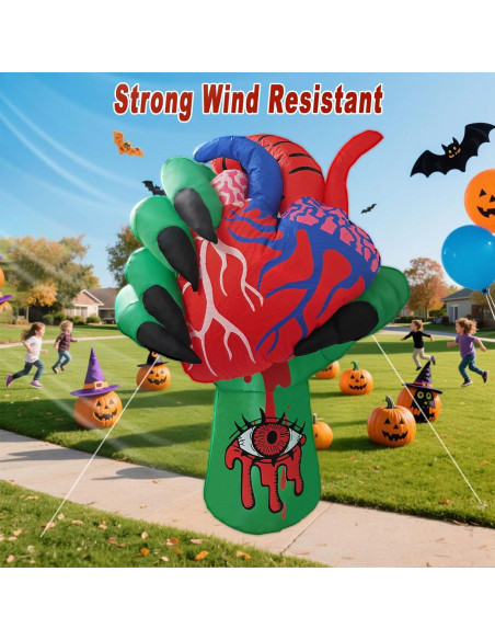 Mano Zombi Inflable 5FT VYBEWAVE con Corazón Palpitante LED