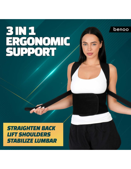 Corrector de Postura Ajustable Benoo para Espalda - Mediano