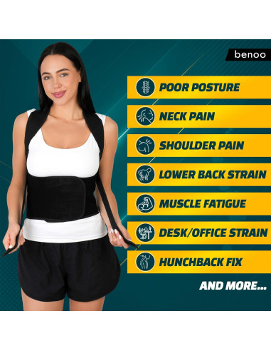 Corrector de Postura Ajustable Benoo para Espalda - Mediano