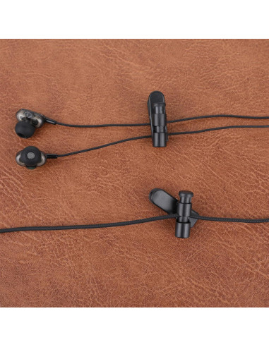 5 Clips de Cable para Auriculares Xthrotsenk 2-4mm Negro
