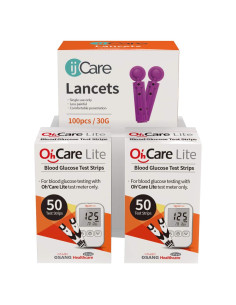 Monitor de Glucosa Oh'Care Lite - 100 Tiras + 100 Lancetas