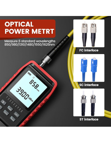 Probador de Fibra Óptica VXSCAN 3 en 1 - Medidor y Prueba RJ45