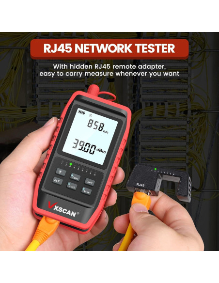 Probador de Fibra Óptica VXSCAN 3 en 1 - Medidor y Prueba RJ45