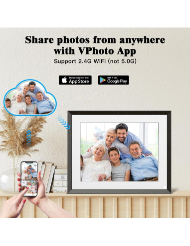 Marco de Fotos Digital Wi-Fi PWOSUN 9.7" 32GB Pantalla Táctil