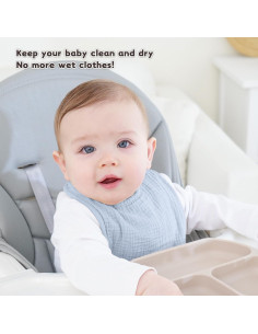 Baberos de Muselina Susurration Paquete de 8 Unisex Ajustables 2