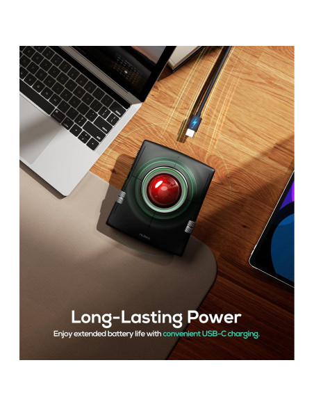 Ratón Trackball Inalámbrico Nulea M512 Ergonómico 55mm