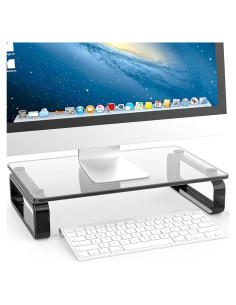 Soporte para Monitor Hemudu HD02B-001U Vidrio Templado Negro